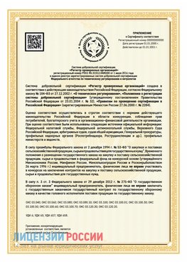 Приложение к сертификату для ИП Урай Сертификат СТО 03.080.02033720.1-2020